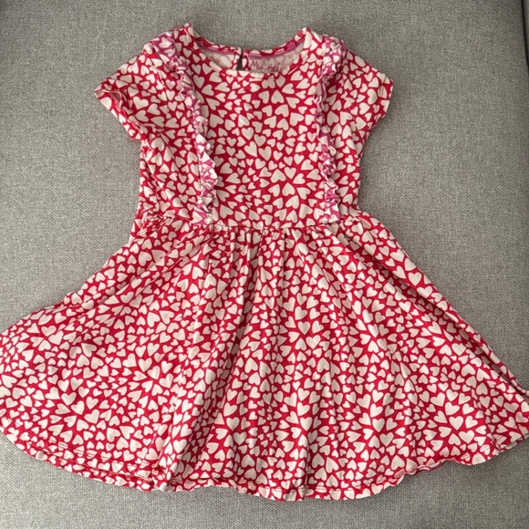 Mini Boden Red and White Heart Dress - Picture 1 of 3